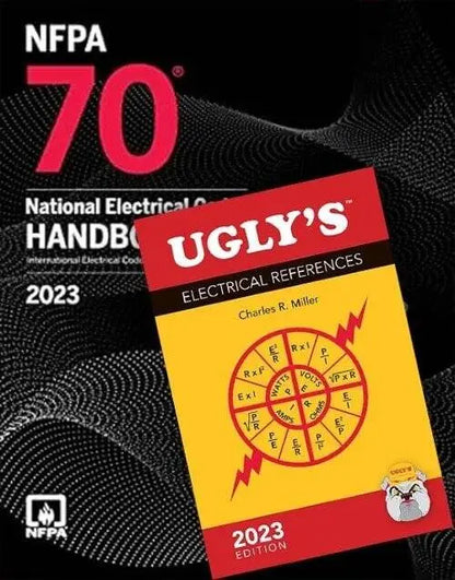 NFPA 70, National Electrical Code Handbook, 2023 Edition, with Tabs + Ugly’s Electrical References, 2023 Hard-bound