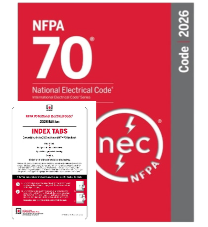 NFPA 70, National Electrical Code NEC 2026 Paperback with Self-Adhesive Index Tabs 2026