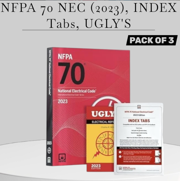 NFPA 70 National electrical code 2023 Paperback with 2023 Ugly’s Electrical Reference with Color coded Tabs